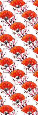 Fensterrollo rote Fans