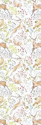 Rollo Fenster mit Reh und Hirsch-Motiv