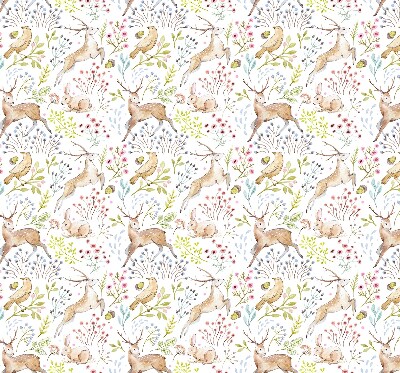 Rollo Fenster mit Reh und Hirsch-Motiv