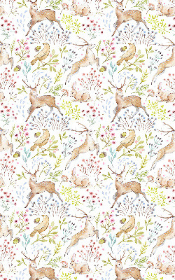 Rollo Fenster mit Reh und Hirsch-Motiv