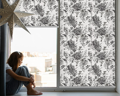 Fensterrollo innen gezeichnete Natur
