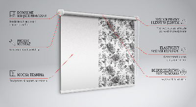 Fensterrollo innen gezeichnete Natur