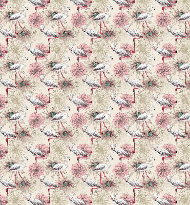 Rollo Fenster in Weiß mit Flamingo-Motiv