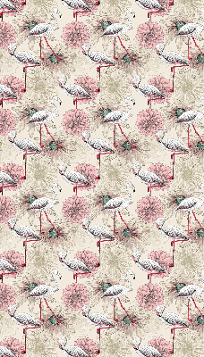 Rollo Fenster in Weiß mit Flamingo-Motiv