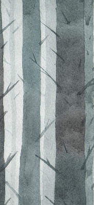Fensterrollo mit Bäume-Motiv