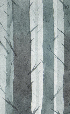 Fensterrollo mit Bäume-Motiv
