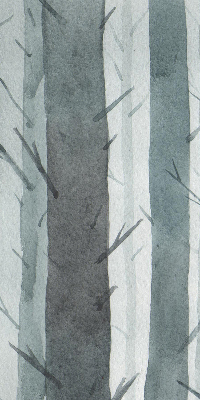 Fensterrollo mit Bäume-Motiv