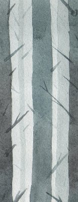 Fensterrollo mit Bäume-Motiv
