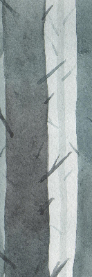 Fensterrollo mit Bäume-Motiv