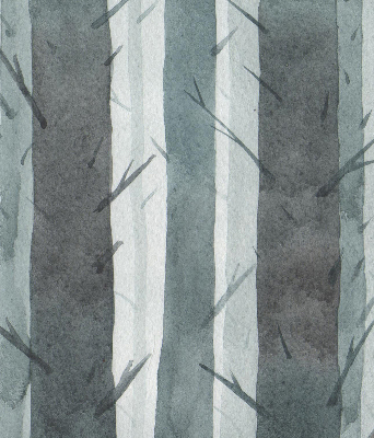 Fensterrollo mit Bäume-Motiv