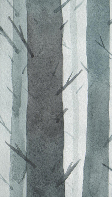 Fensterrollo mit Bäume-Motiv