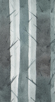 Fensterrollo mit Bäume-Motiv