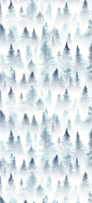 Fensterrollo innen im Design Wald im Nebel