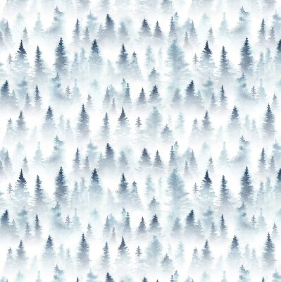 Fensterrollo innen im Design Wald im Nebel