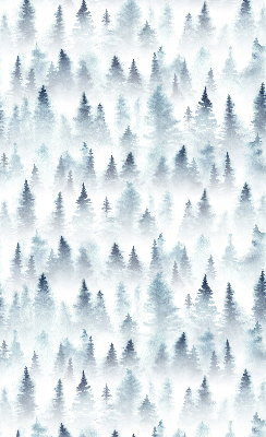 Fensterrollo innen im Design Wald im Nebel