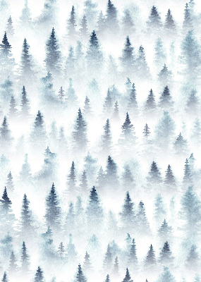 Fensterrollo innen im Design Wald im Nebel