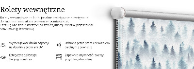 Fensterrollo innen im Design Wald im Nebel