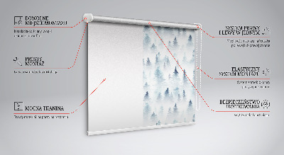 Fensterrollo innen im Design Wald im Nebel