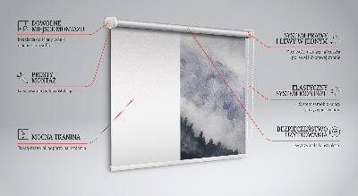 Fensterrollo nebelige Berge