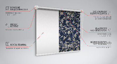 Fensterrollo innen in Blumenoptik