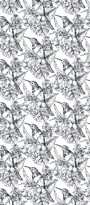 Fensterrollo mit gezeichneten Blumen
