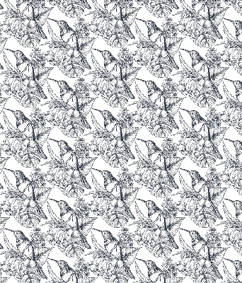 Fensterrollo mit gezeichneten Blumen