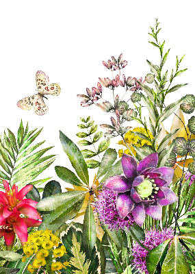 Fensterrollo innen blumen