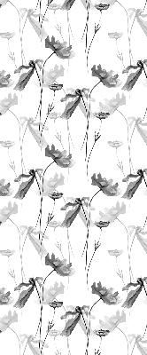 Rollo Fenster mit Zeichnungen von Blumen