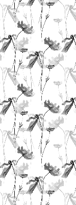 Rollo Fenster mit Zeichnungen von Blumen