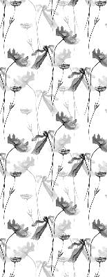 Rollo Fenster mit Zeichnungen von Blumen