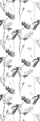 Rollo Fenster mit Zeichnungen von Blumen