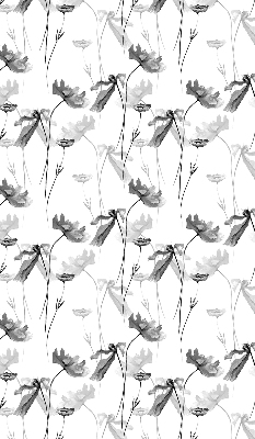 Rollo Fenster mit Zeichnungen von Blumen