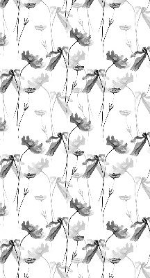 Rollo Fenster mit Zeichnungen von Blumen