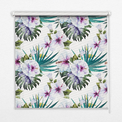 Rollo Fenster blumen