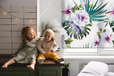 Rollo Fenster blumen