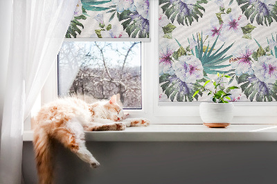 Rollo Fenster blumen