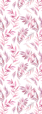 Fensterrollo in Rosa mit Blattmotiv