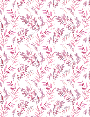 Fensterrollo in Rosa mit Blattmotiv