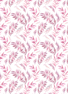 Fensterrollo in Rosa mit Blattmotiv