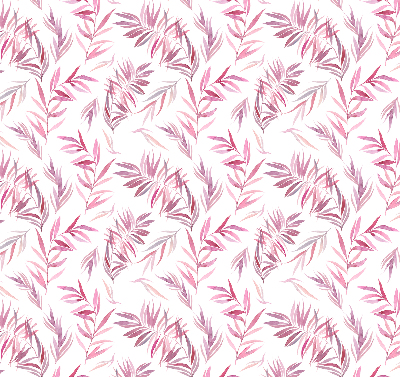 Fensterrollo in Rosa mit Blattmotiv