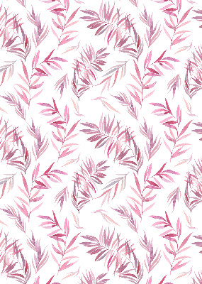 Fensterrollo in Rosa mit Blattmotiv
