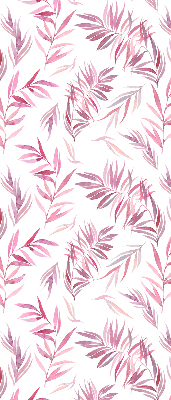 Fensterrollo in Rosa mit Blattmotiv