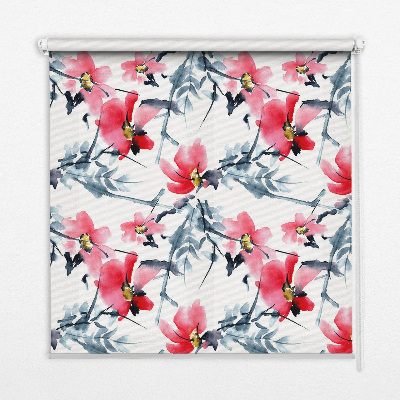 Rollo Fenster Blumen