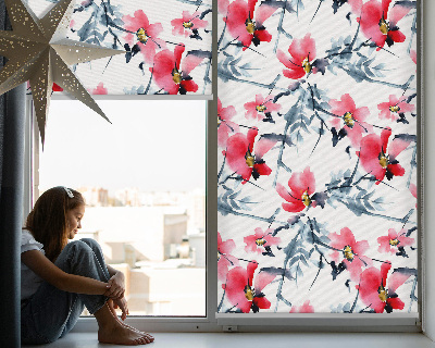 Rollo Fenster Blumen