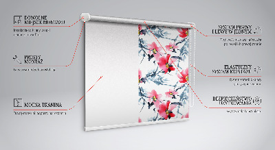 Rollo Fenster Blumen