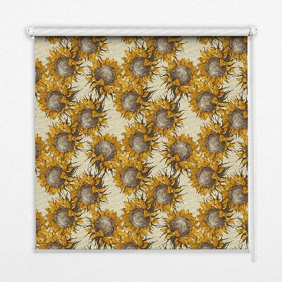 Fensterrollo innen in der Ausführung Sonnenblume