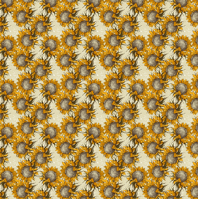 Fensterrollo innen in der Ausführung Sonnenblume