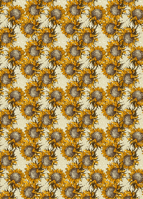 Fensterrollo innen in der Ausführung Sonnenblume