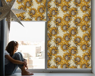 Fensterrollo innen in der Ausführung Sonnenblume