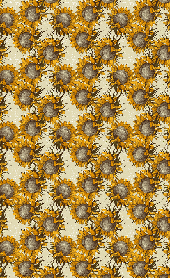 Fensterrollo innen in der Ausführung Sonnenblume